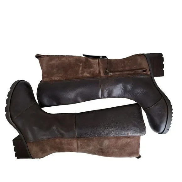 Sorel Cate Tall Brown Leather Waterproof Knee High Zip Women's Boots Size 10.5 - Picture 8 of 12